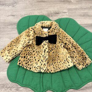 Savannah Toddler Girls 24M Faux Fur Animal Print Coat Jacket
